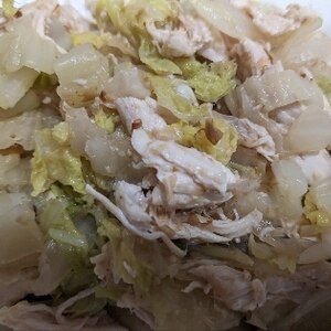 レンジで白菜大量消費☆白菜と鶏ささみのホットサラダ